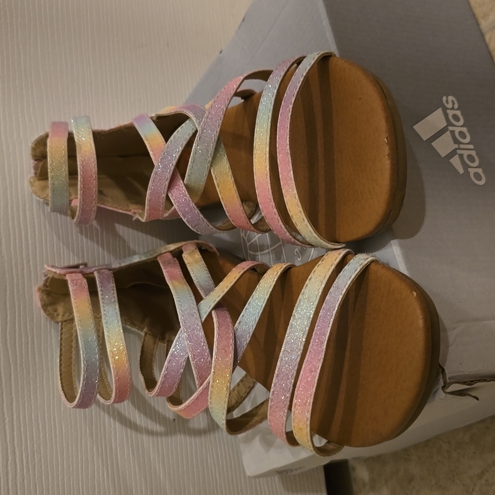 Girl's Strappy Glitter Sandal Size 2 Jellypop